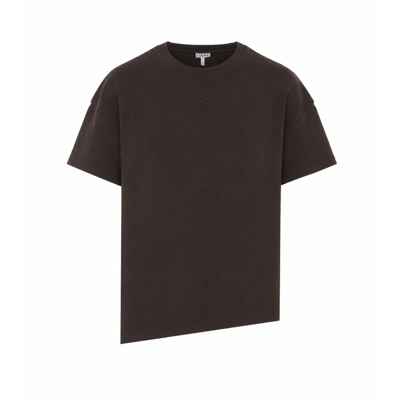 Loewe Women Asymmetric T-Shrit With Mini Anagram Logo LOEWE