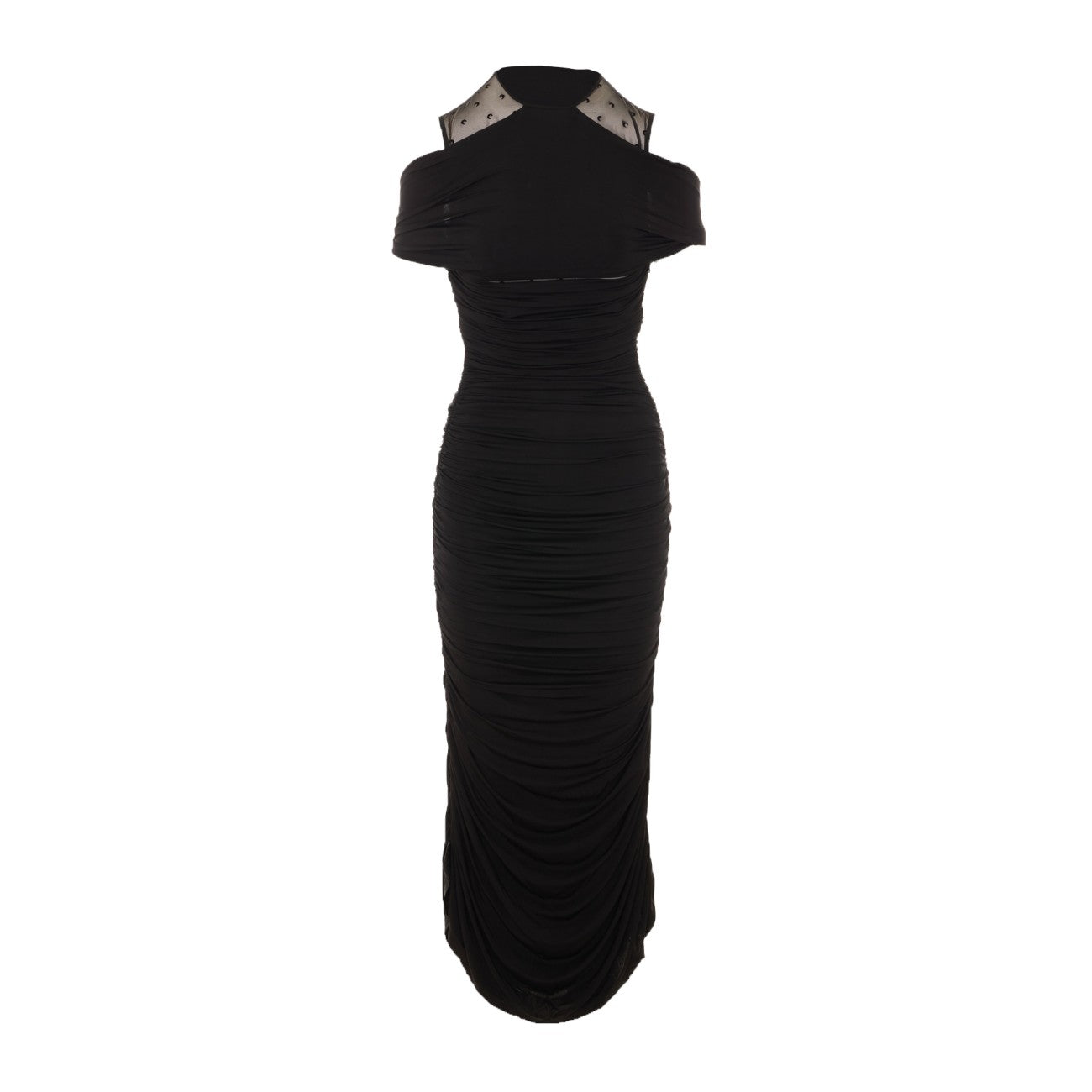 Marine Serre Women Asymmetrical Knee Lenghth Dress With Moon Detail MARINE SERRE