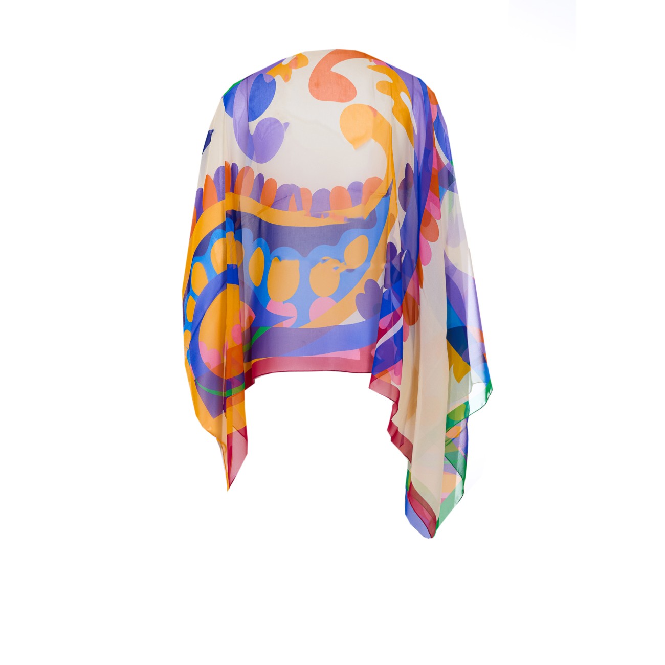 Etro Women Asymmetrical Poncho Top With Floral Print ETRO