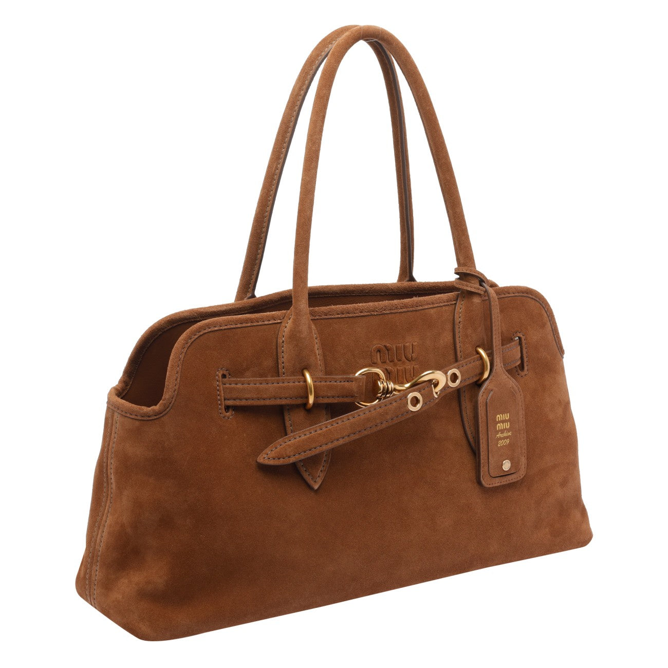 Miu Miu Women Aventure Suede Shoulder Bag MIU MIU