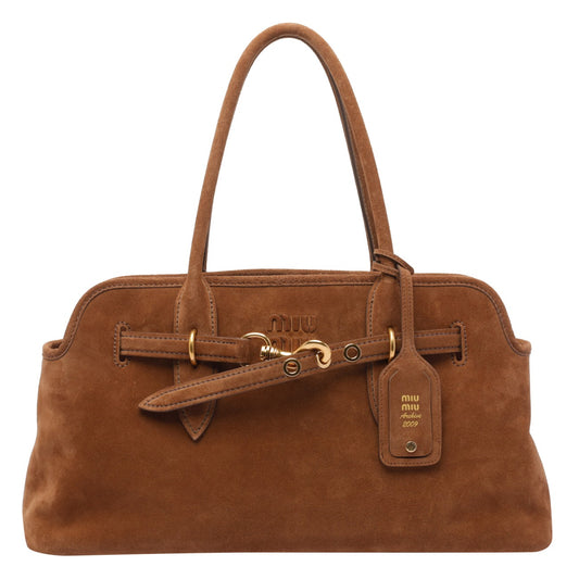 Miu Miu Women Aventure Suede Shoulder Bag MIU MIU
