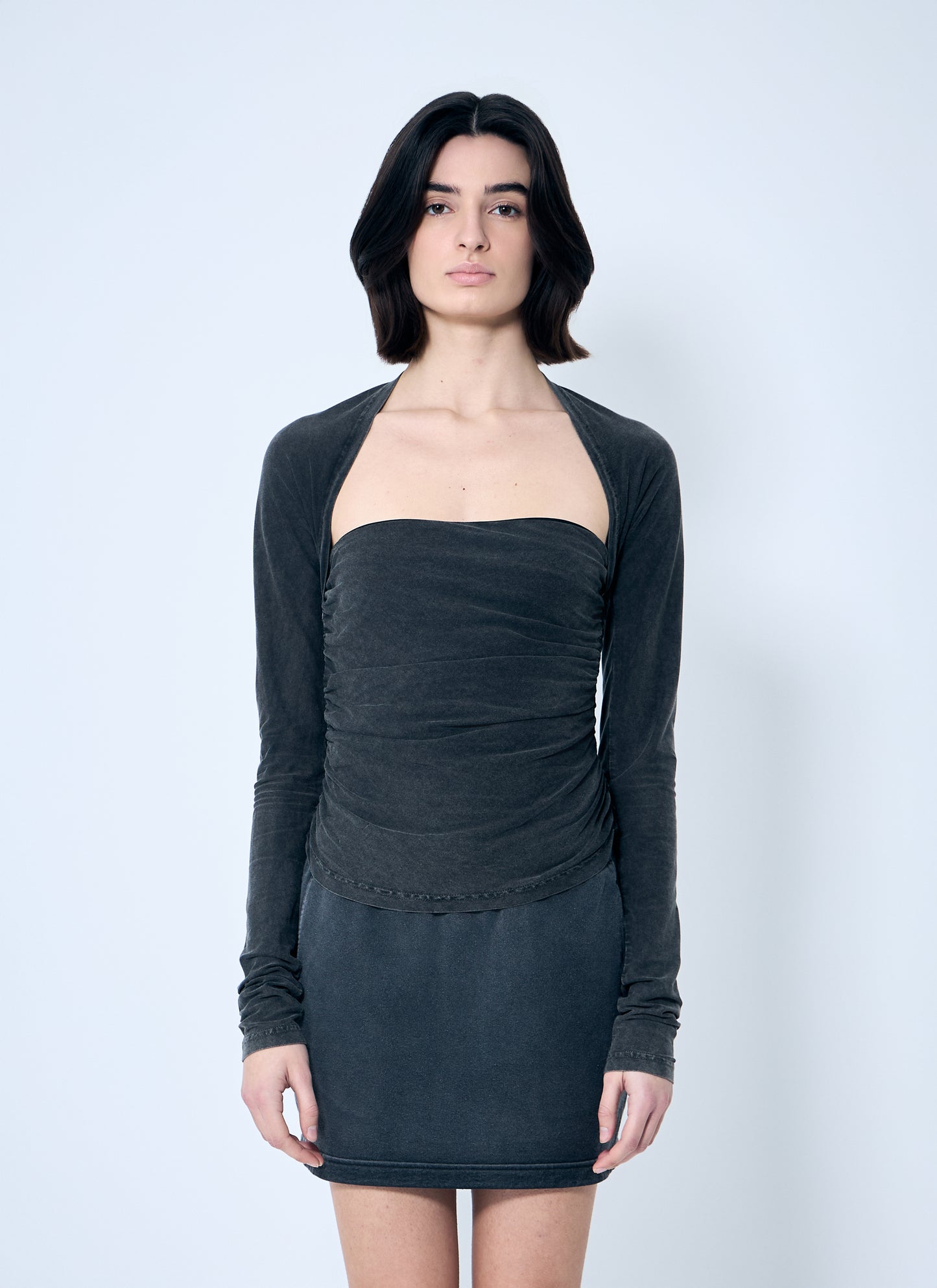 Alexander Wang Women Ruched Square Neck Top ALEXANDER WANG