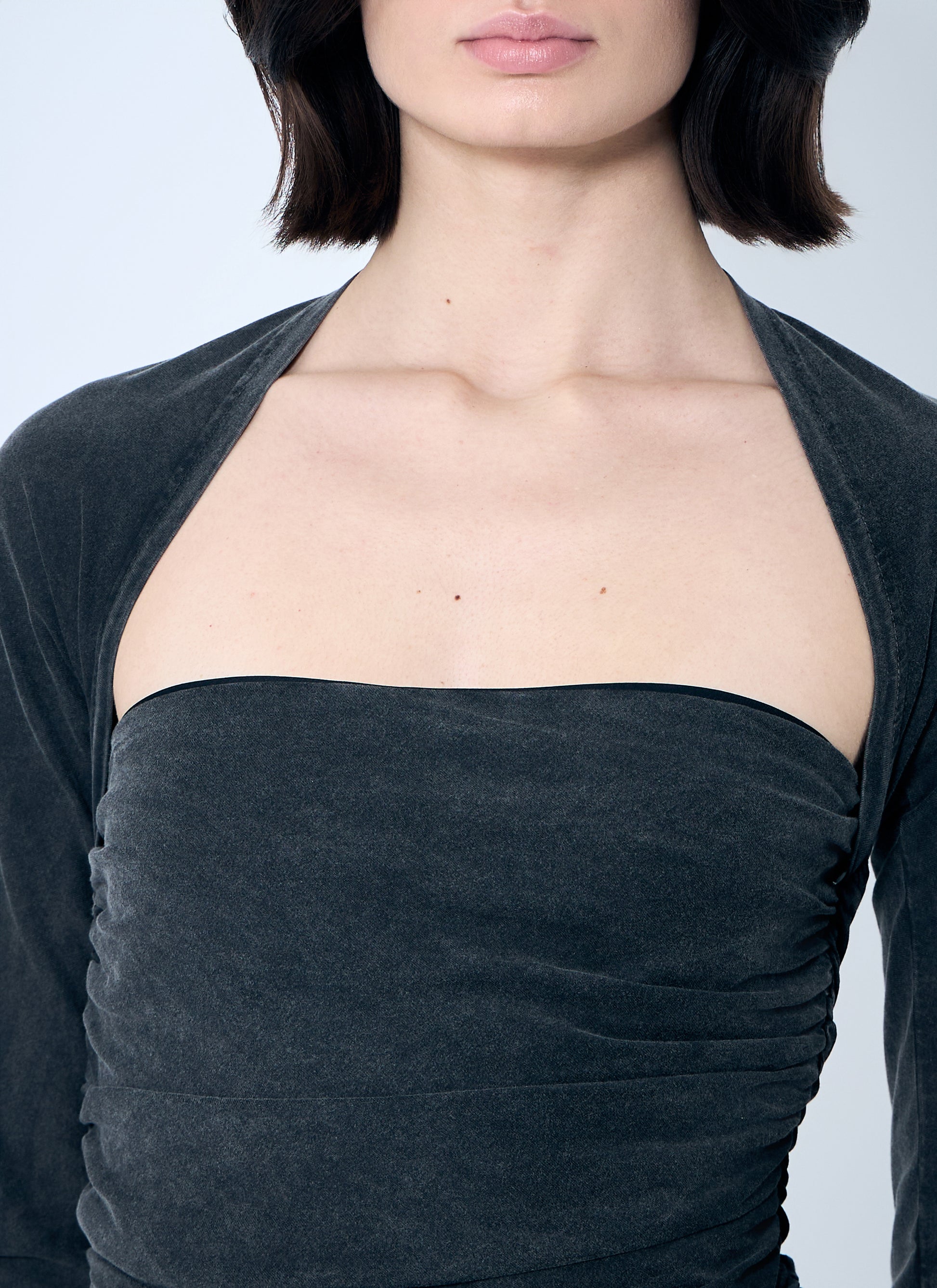 Alexander Wang Women Ruched Square Neck Top ALEXANDER WANG