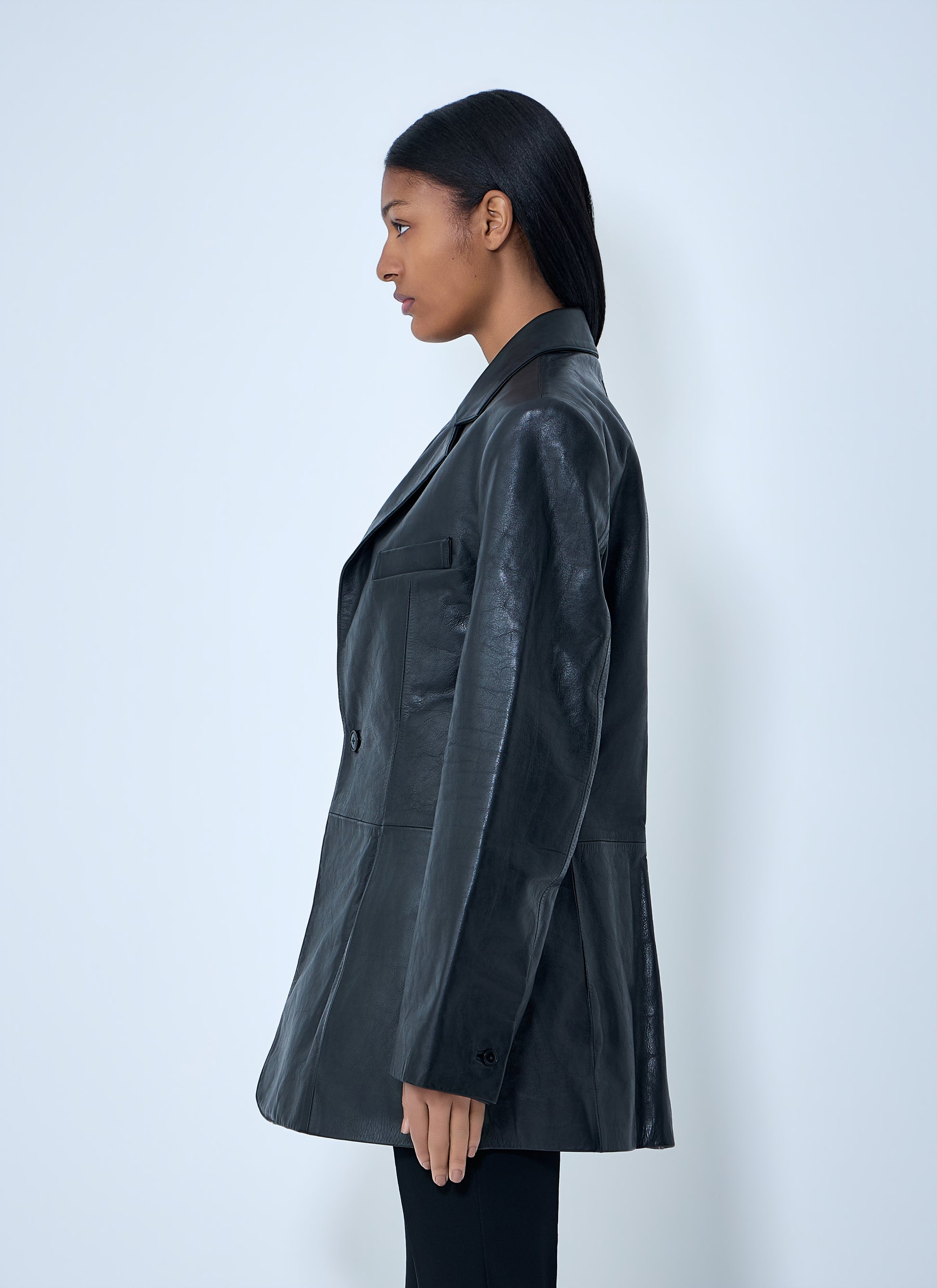 Alexander Wang Women Leather Single-Breasted Blazer ALEXANDER WANG