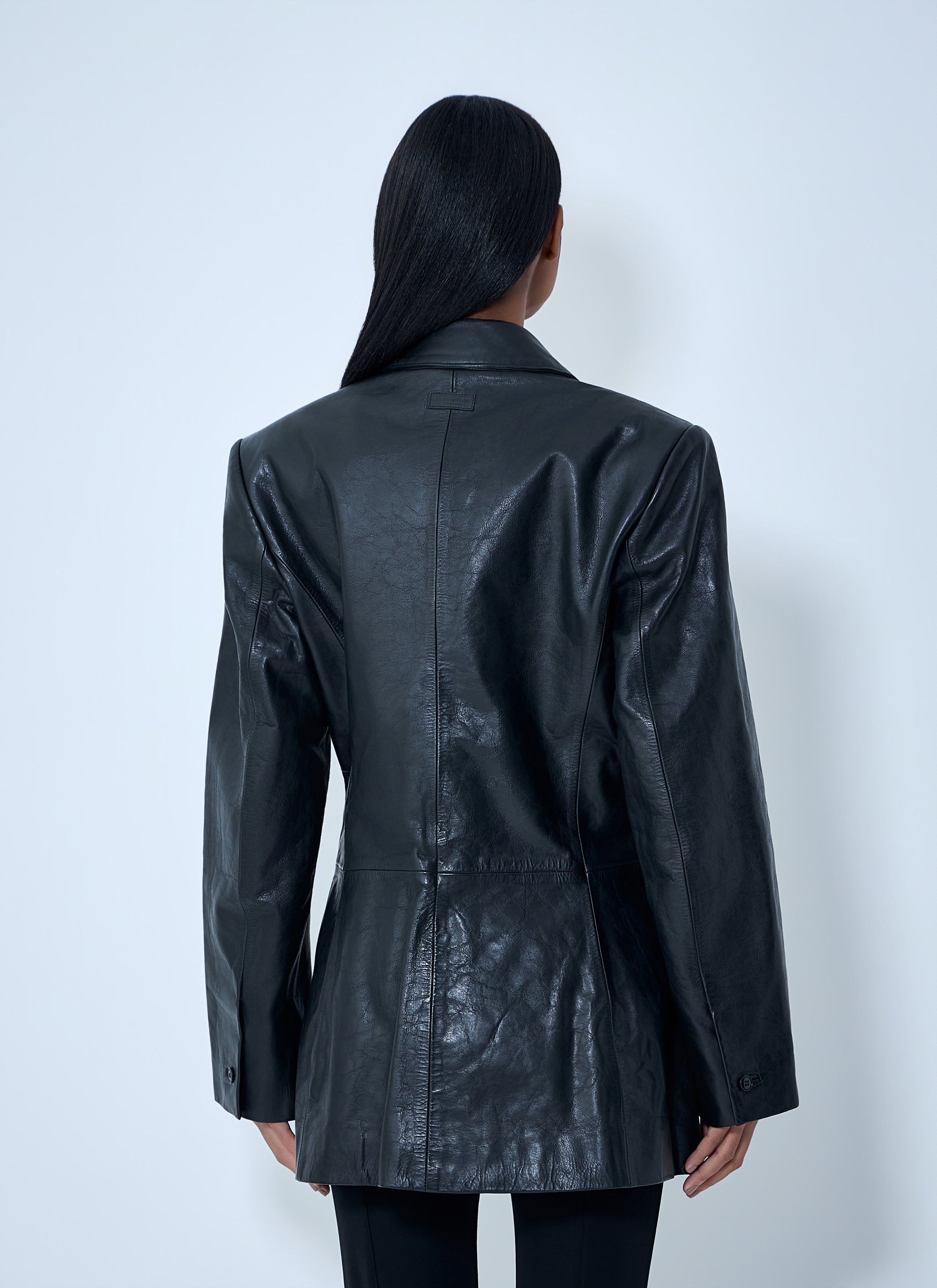 Alexander Wang Women Leather Single-Breasted Blazer ALEXANDER WANG