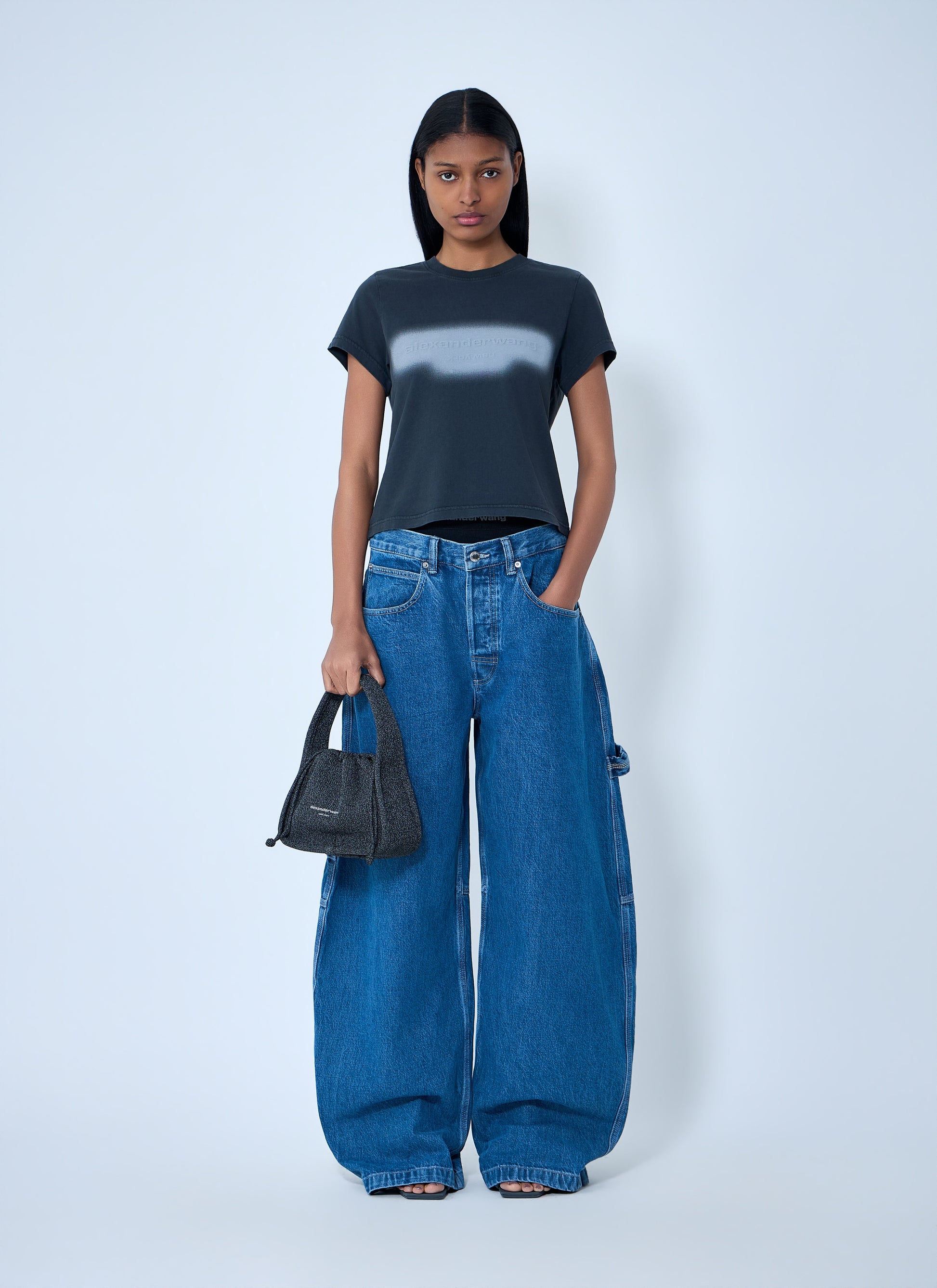 Alexander Wang Women Cotton Jersey Logo T-Shirt ALEXANDER WANG