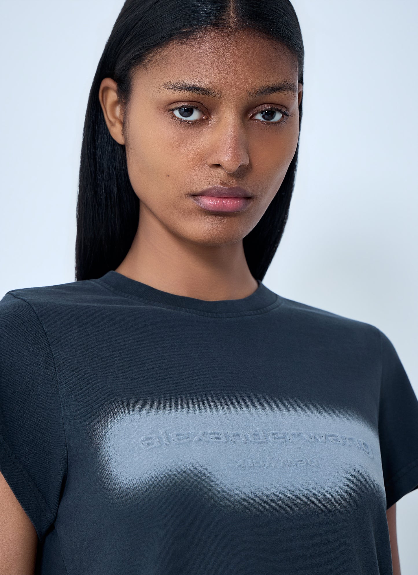 Alexander Wang Women Cotton Jersey Logo T-Shirt ALEXANDER WANG