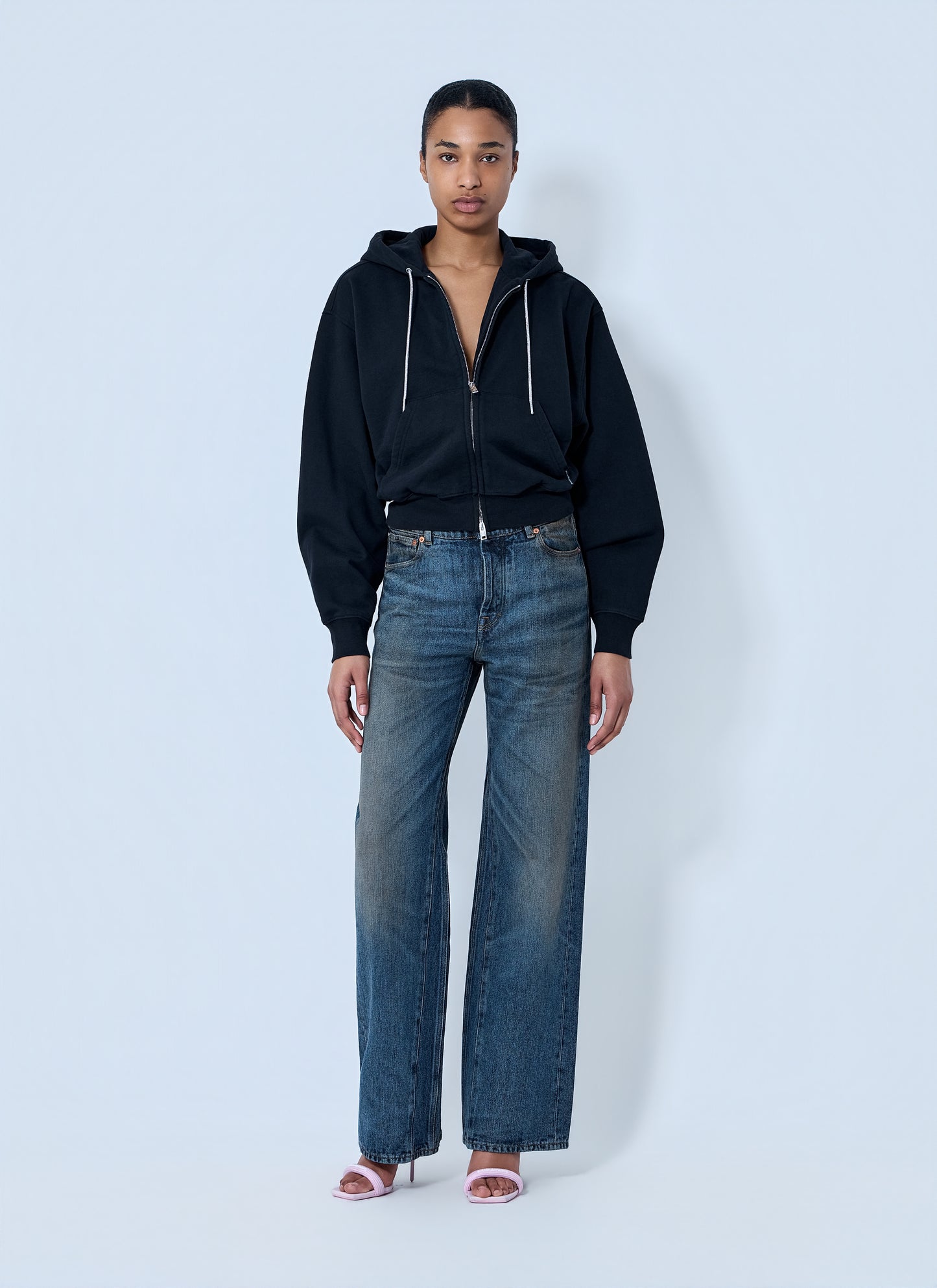 Alexander Wang Women Zip-Front Hooded Sweatshirt ALEXANDER WANG