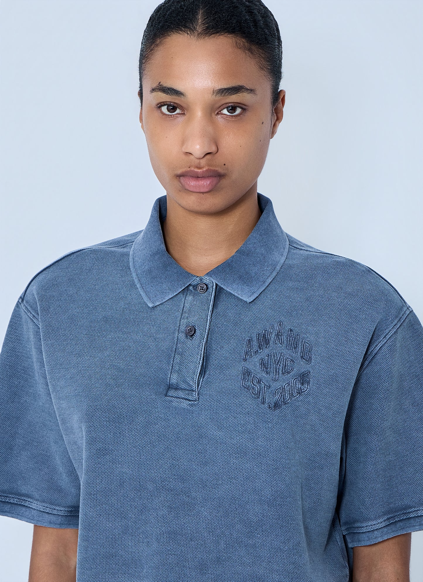 Alexander Wang Women Cropped Piqué Polo T-Shirt ALEXANDER WANG