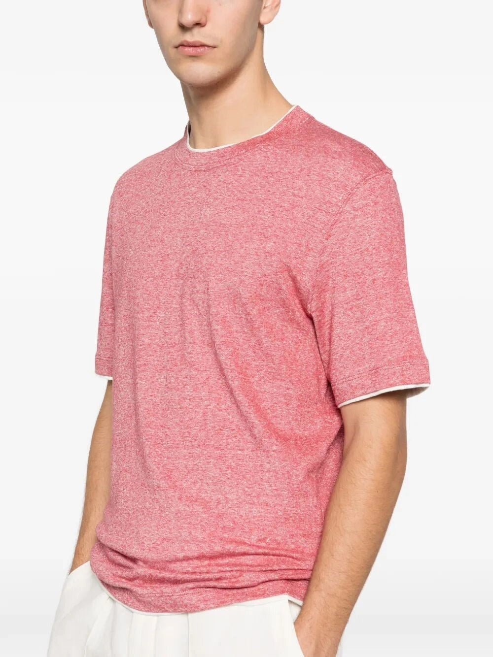 Brunello Cucinelli Men T-Shirt With Faux-Layering BRUNELLO CUCINELLI