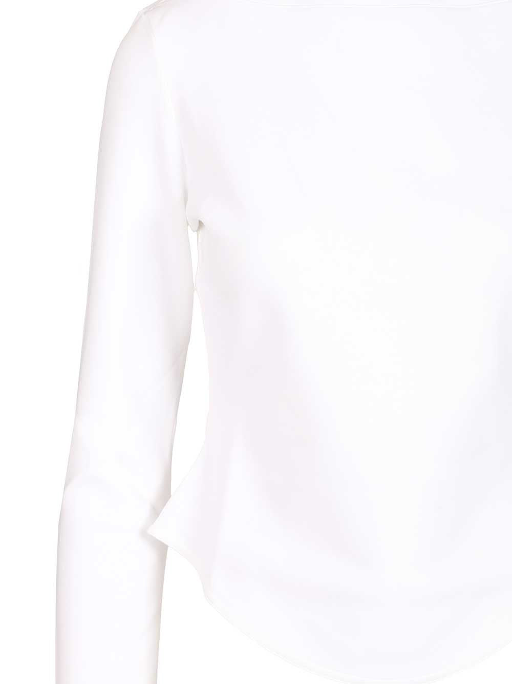 Alaïa Women Long-Sleeved Cotton Jersey T-Shirt ALAIA