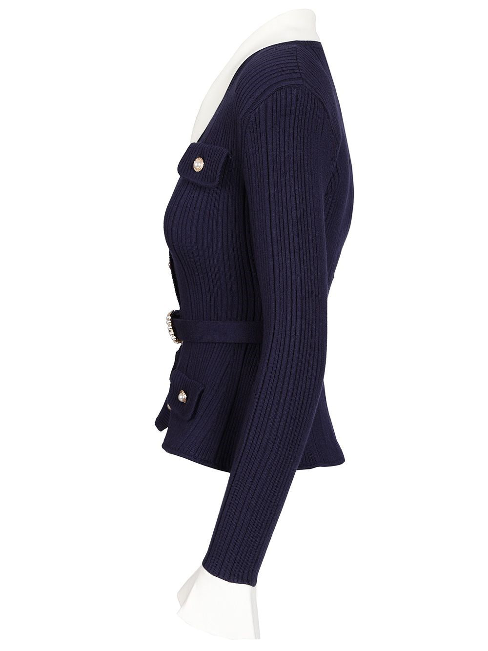 Self-Portrait Women Ribbed Cardigan SELF-PORTRAIT