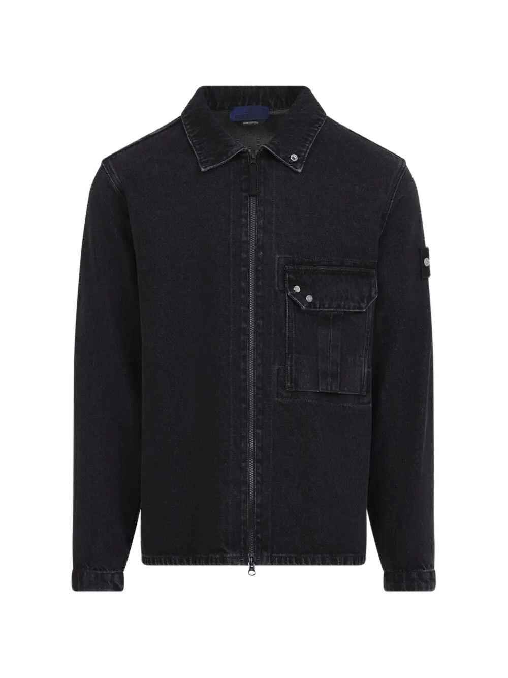Stone Island Men `Black Grainy Wash` Shirt STONE ISLAND