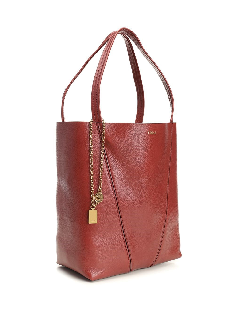 Chloe' Women Chloé Spin Large Hammered Leather Tote Bag CHLOE