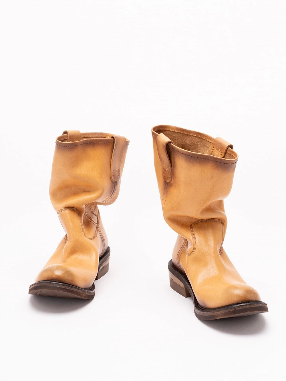 Miu Miu Women Foule Leather Booties MIU MIU