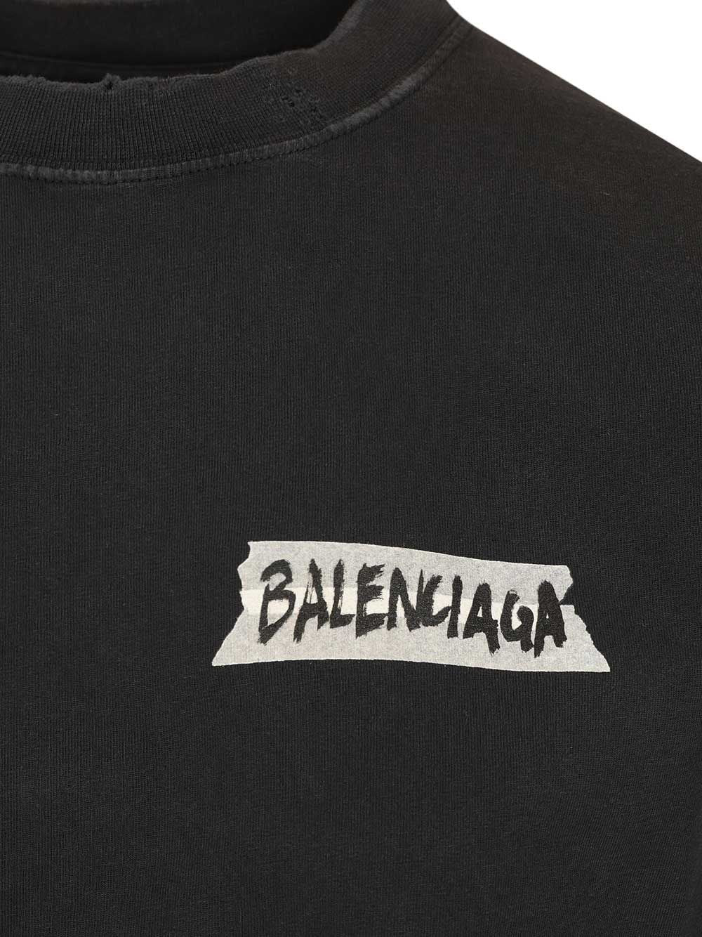 Balenciaga Women "Masking Tape" T-Shirt BALENCIAGA