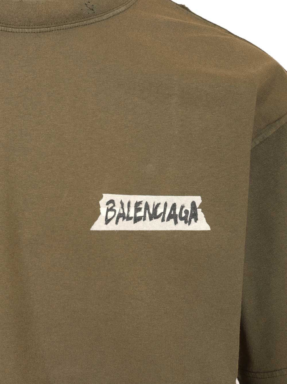 Balenciaga Men 'Masking Tape' T-Shirt BALENCIAGA