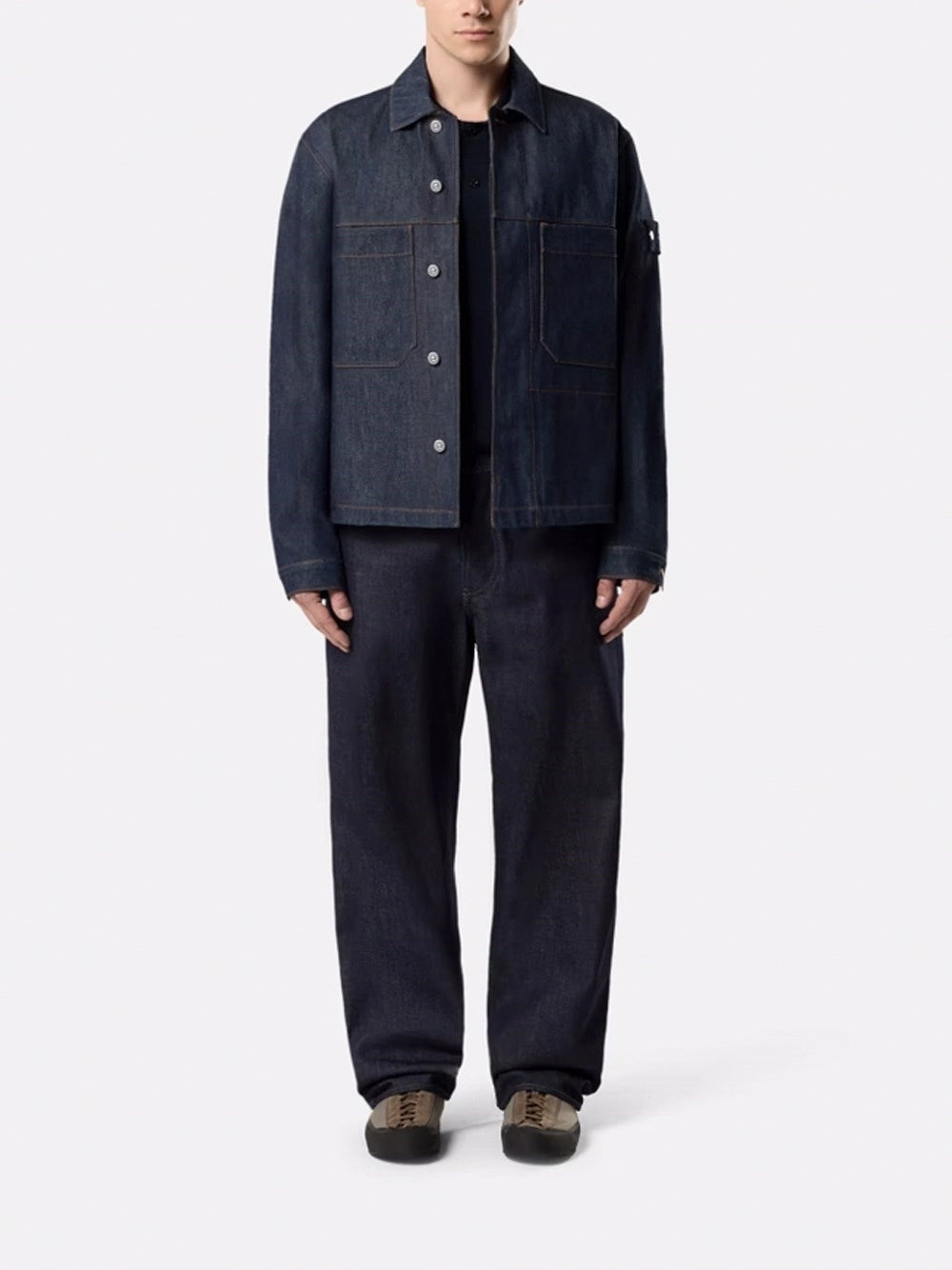 Stone Island Men `Indigo Denim-Raw` Jeans