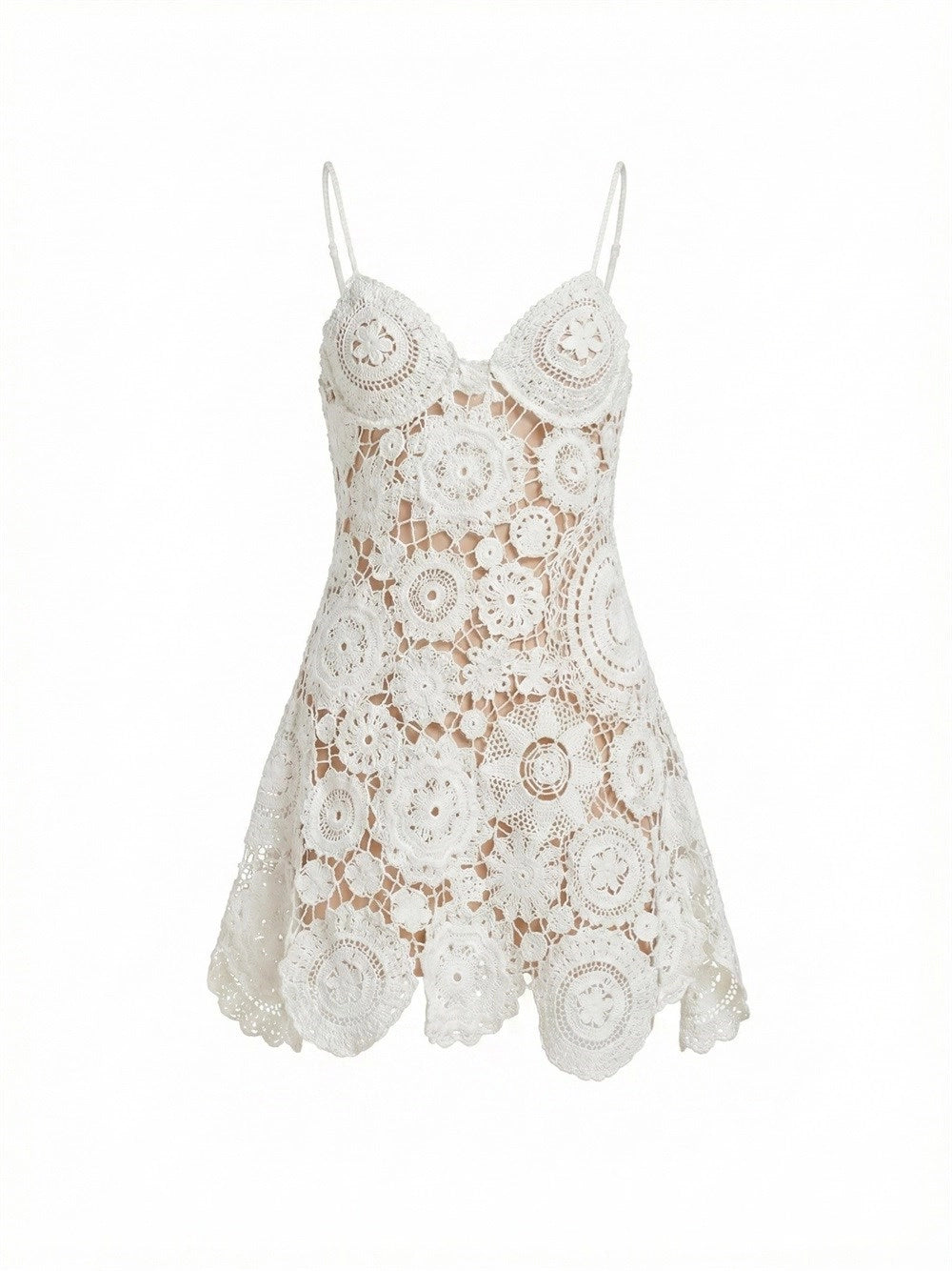 Self-Portrait Women Crochet Mini Dress SELF-PORTRAIT