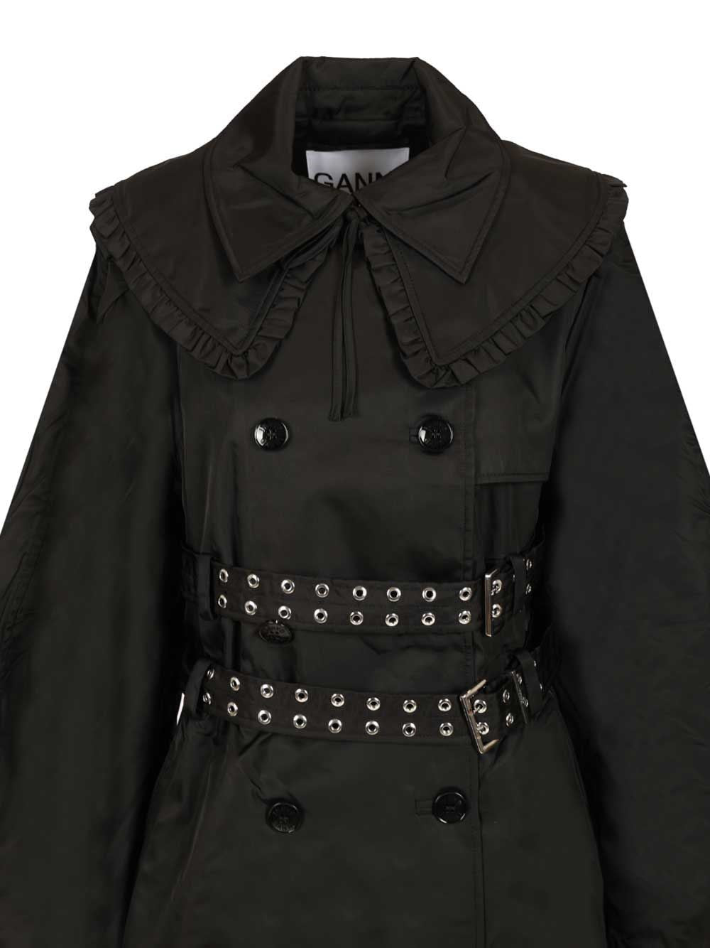 Ganni Women Duchesse Nylon Trenchcoat GANNI