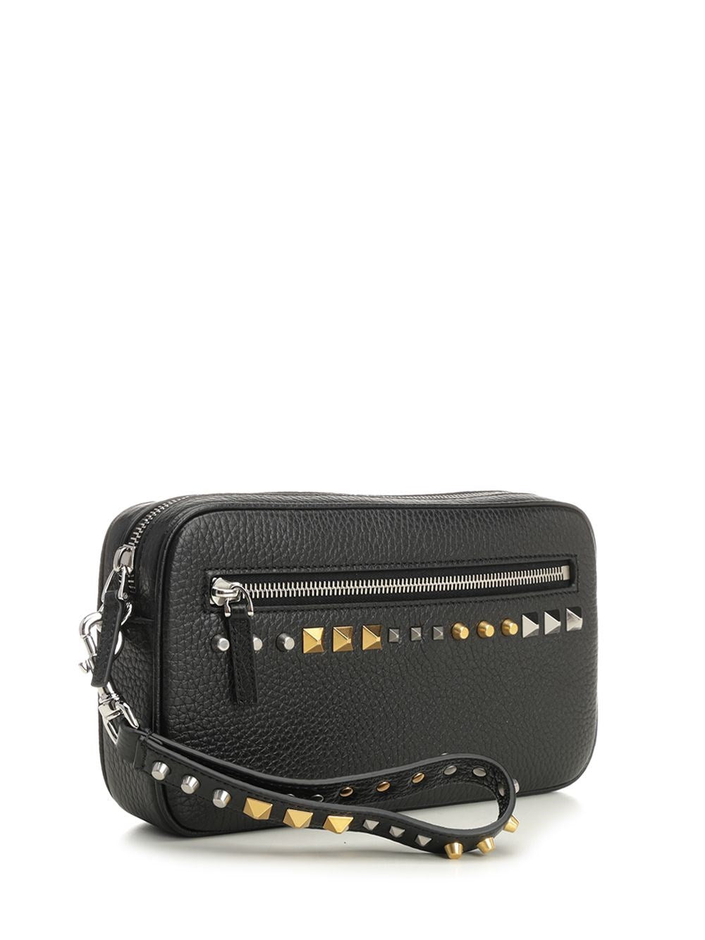Valentino Garavani Men Valentino Garavani Leather Clutch Bag VALENTINO GARAVANI
