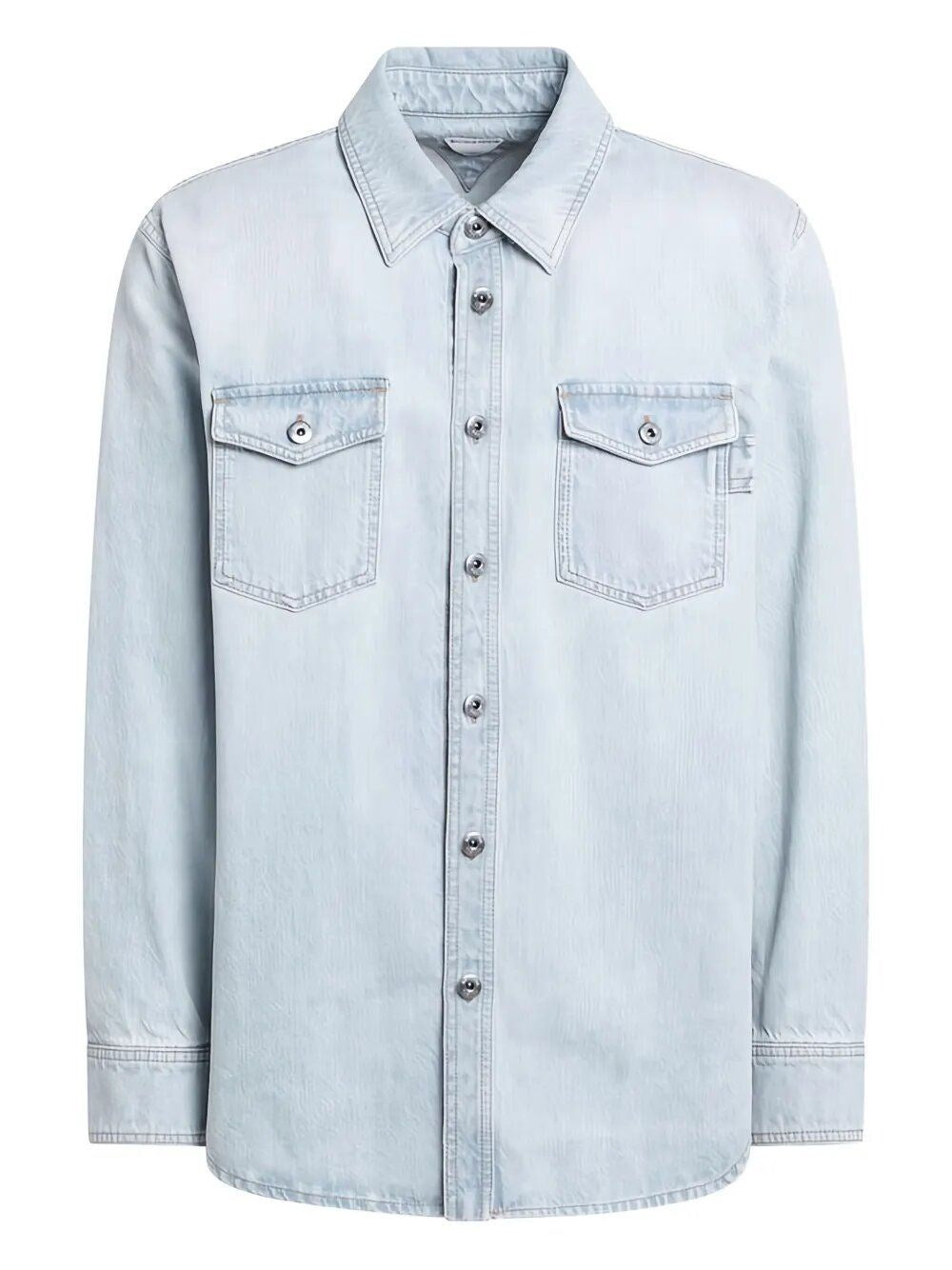 Bottega Veneta Men Extra Bleach Wash Denim Shirt BOTTEGA VENETA