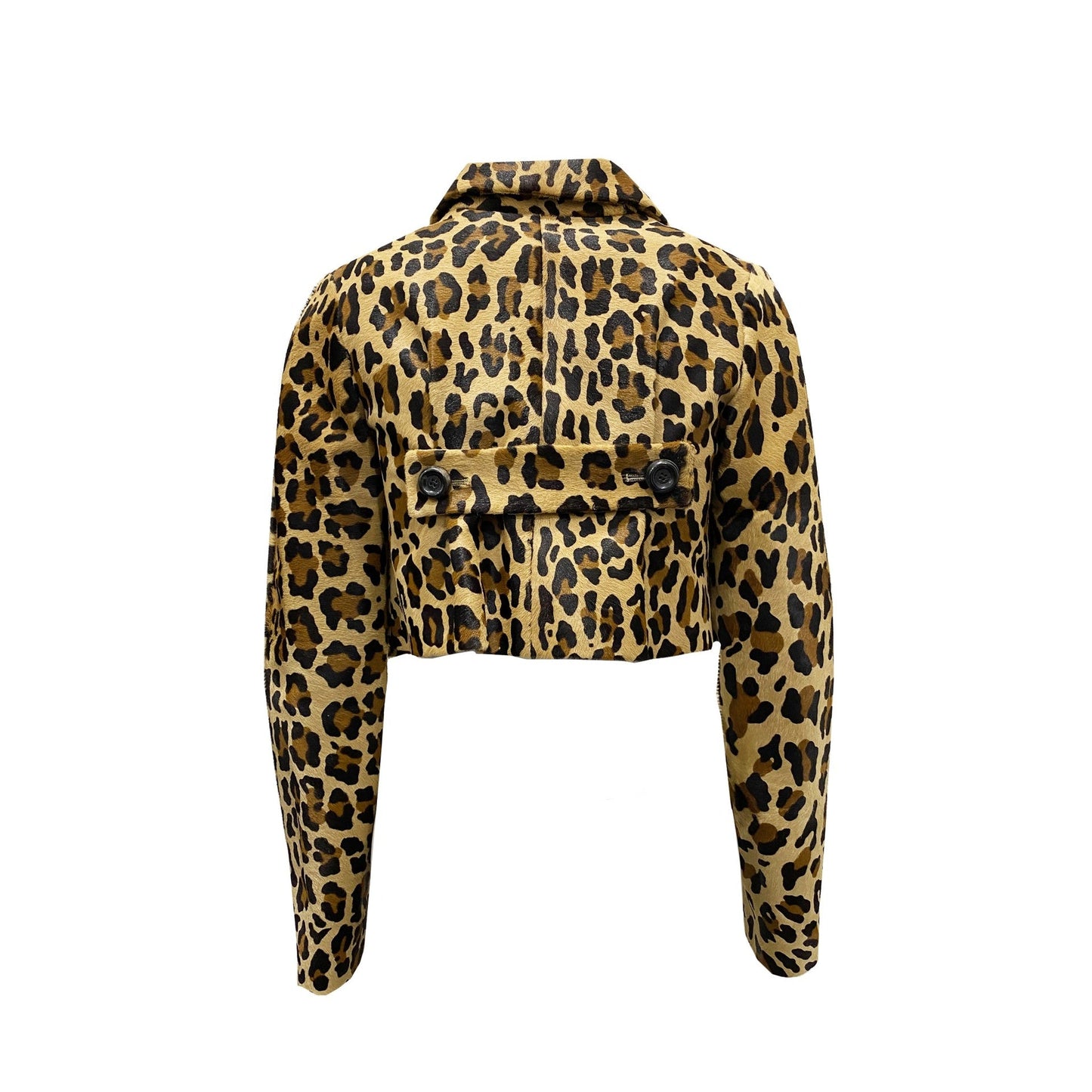 Dsquared2 Leopard Calf Hair Cropped Jacket Women DSQUARED2