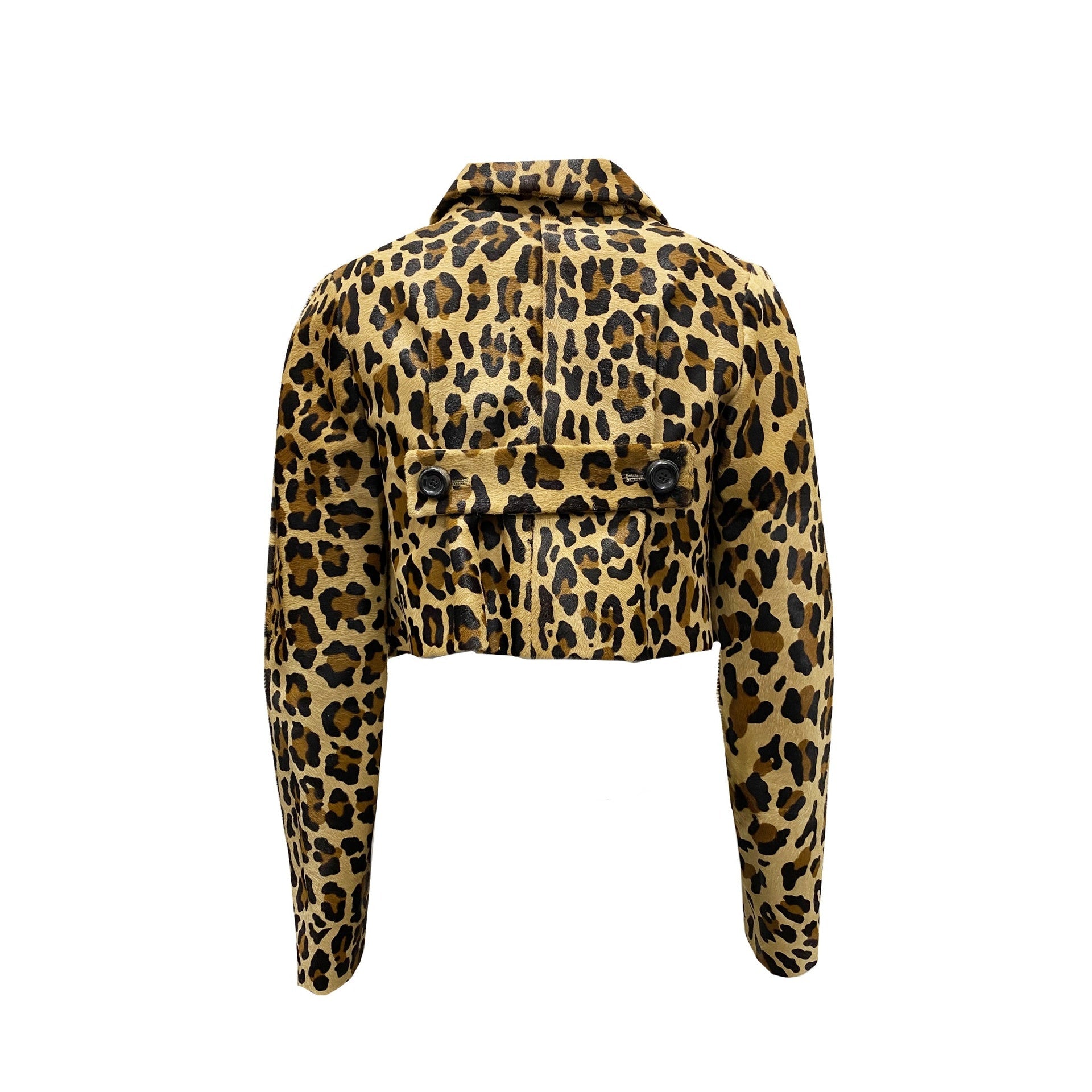 Dsquared2 Leopard Calf Hair Cropped Jacket Women DSQUARED2