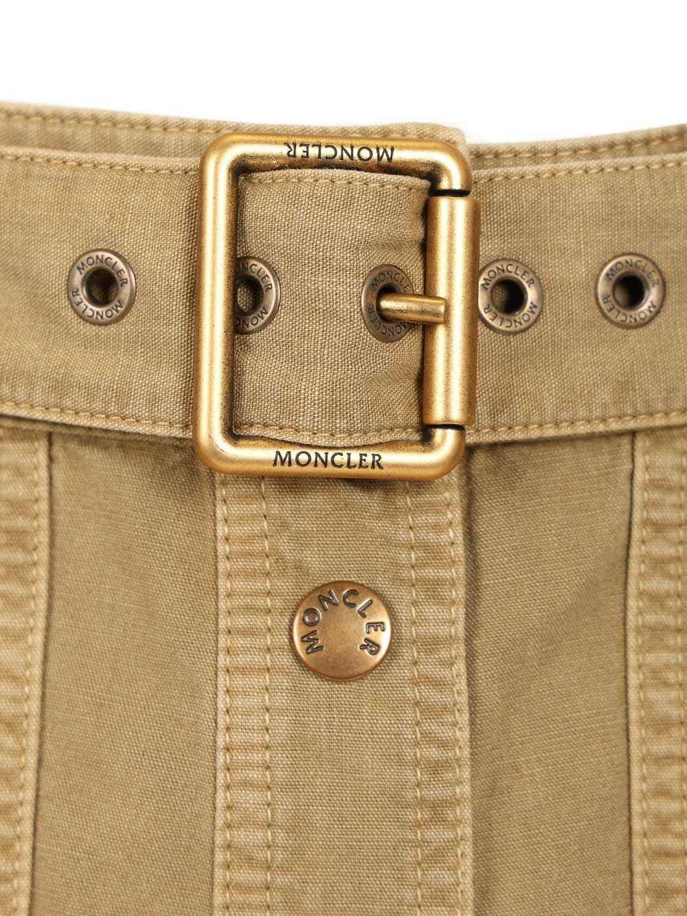 Moncler Women Cotton Midi Skirt With Belt MONCLER