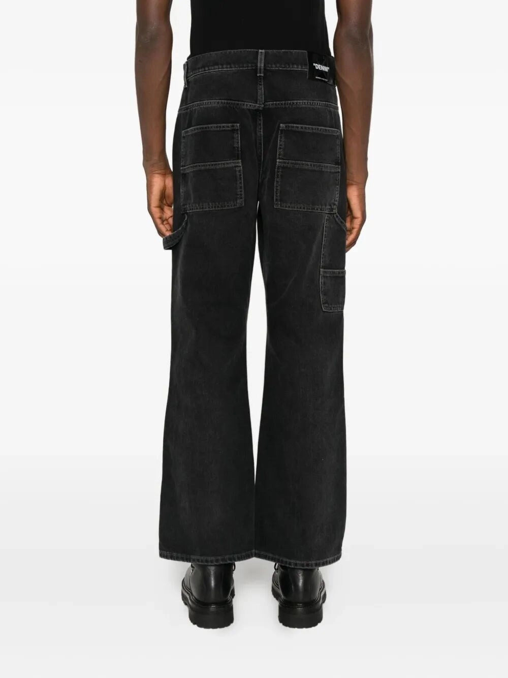 Off White Men `Gothic Ow` Flare Carpenter Jeans OFF-WHITE