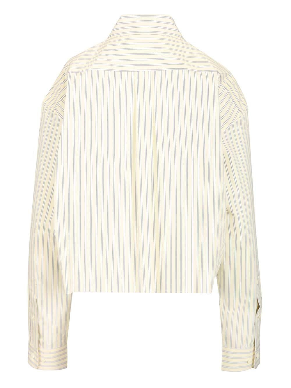 Miu Miu Women Striped Poplin Shirt MIU MIU