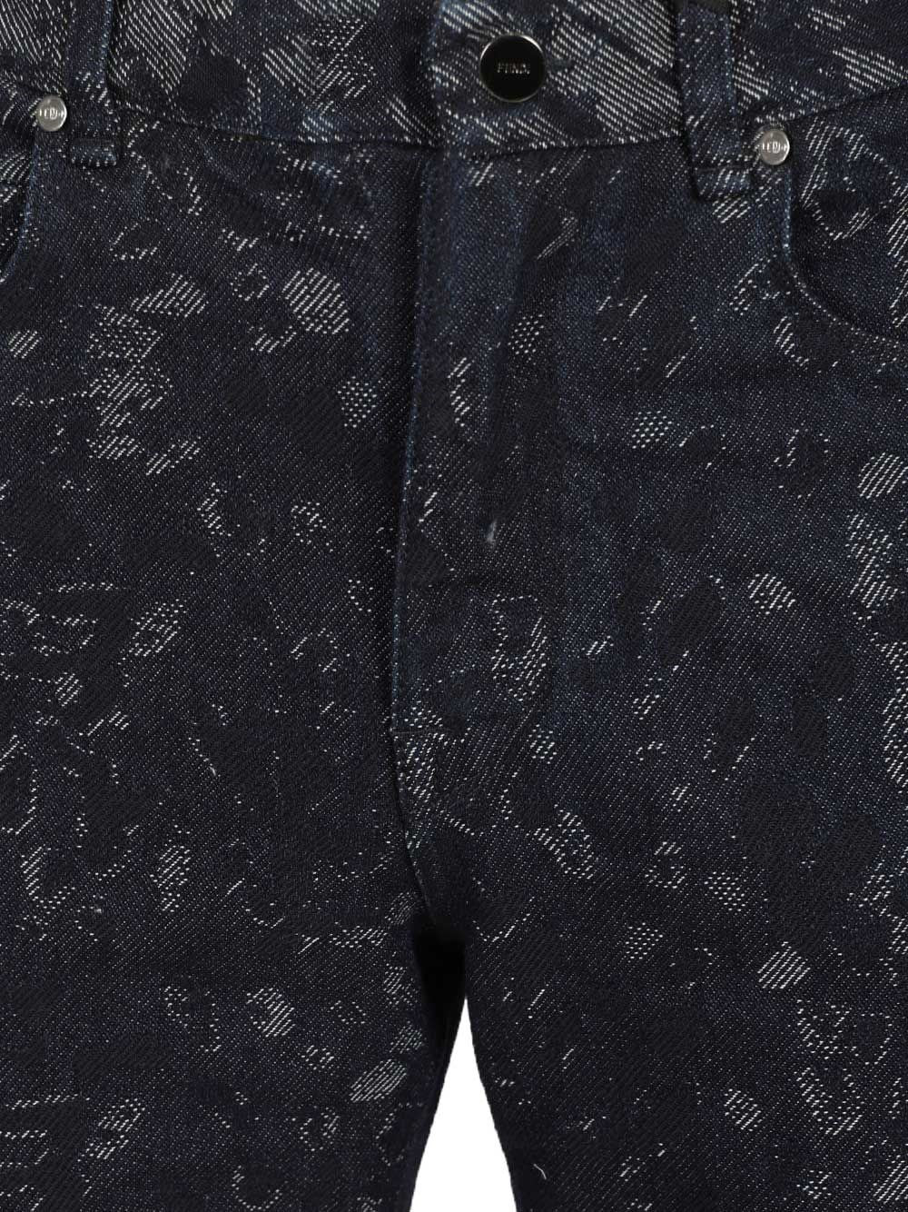 Fendi Men Jacquard Jeans FENDI