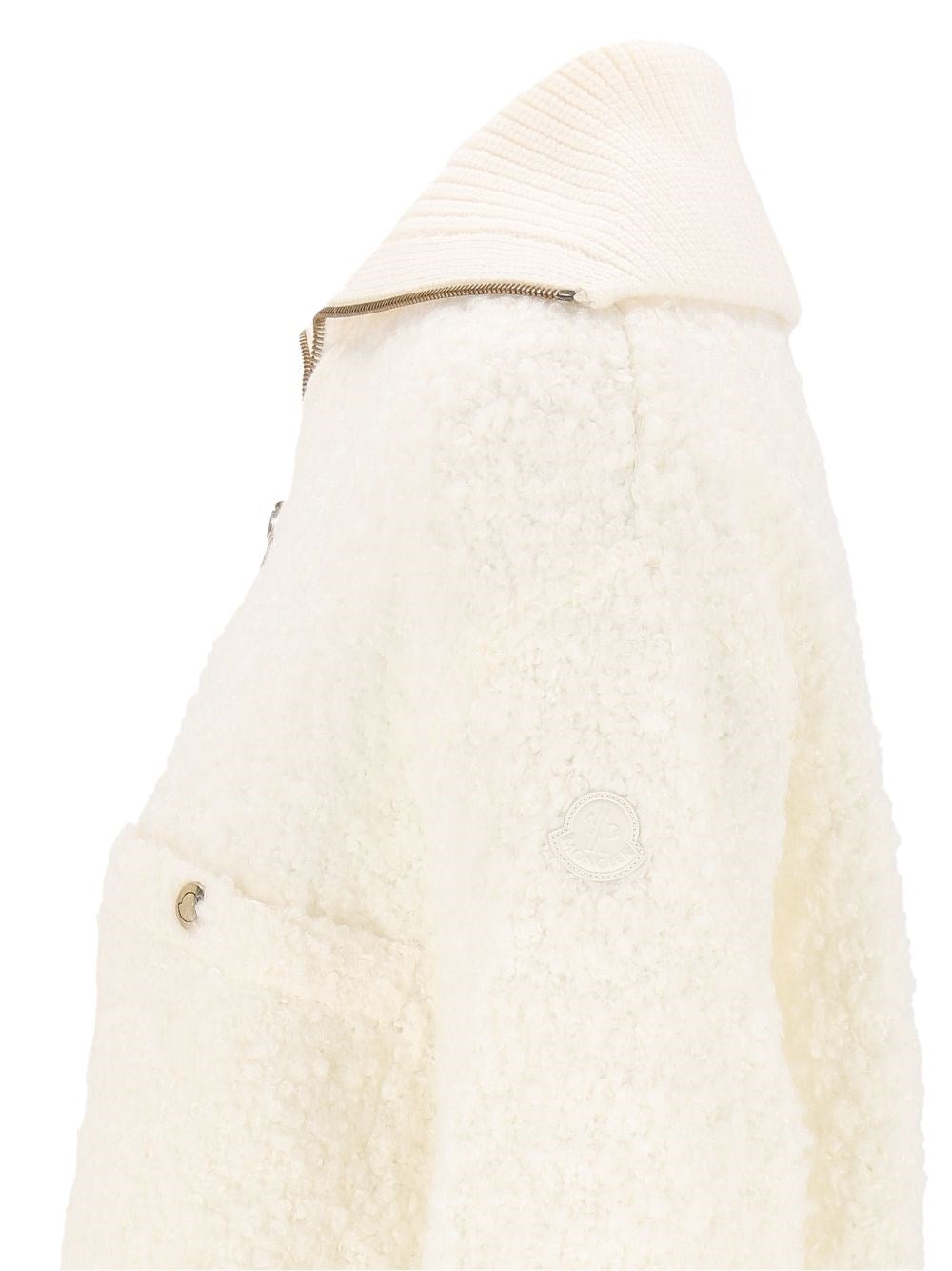Moncler Women Ivory Bouclé Cardigan MONCLER
