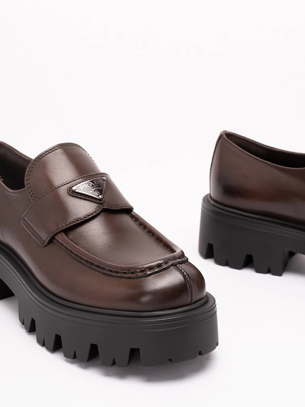 Prada Women Vintage Leather Loafers PRADA