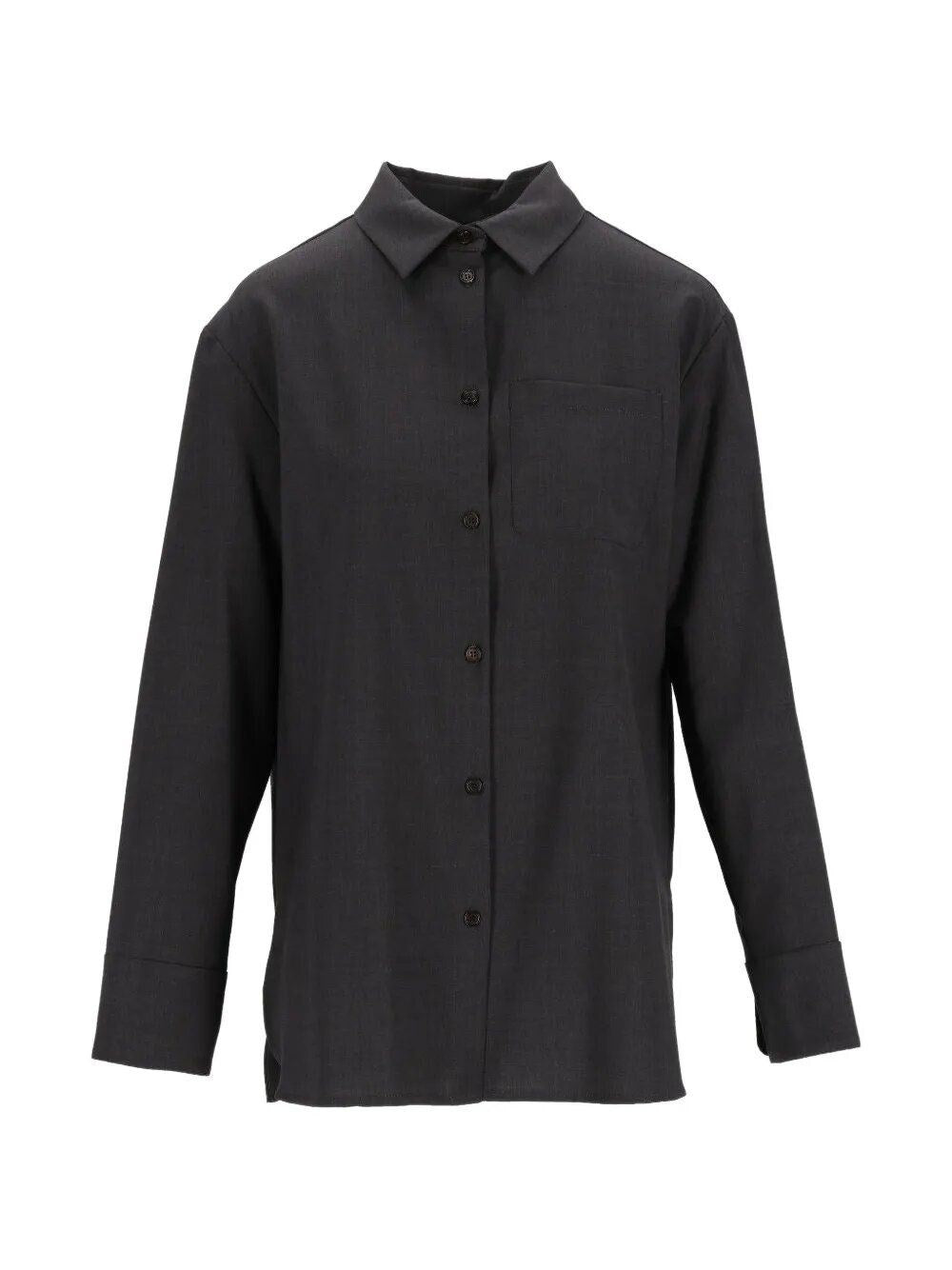 'S Max Mara Women Basic Wool Canvas Shirt S MAX MARA
