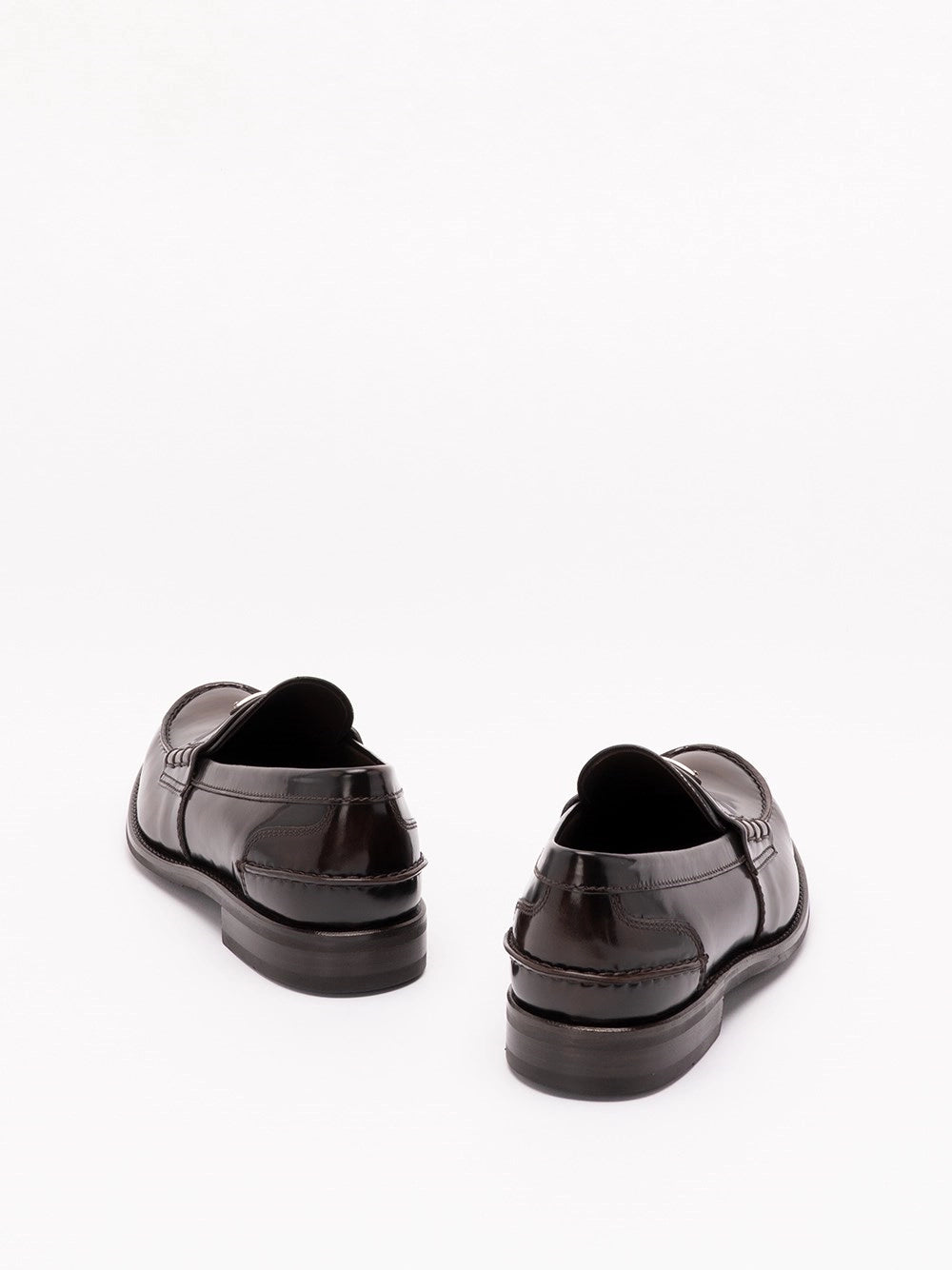 Prada Men Brushed Leather Loafers