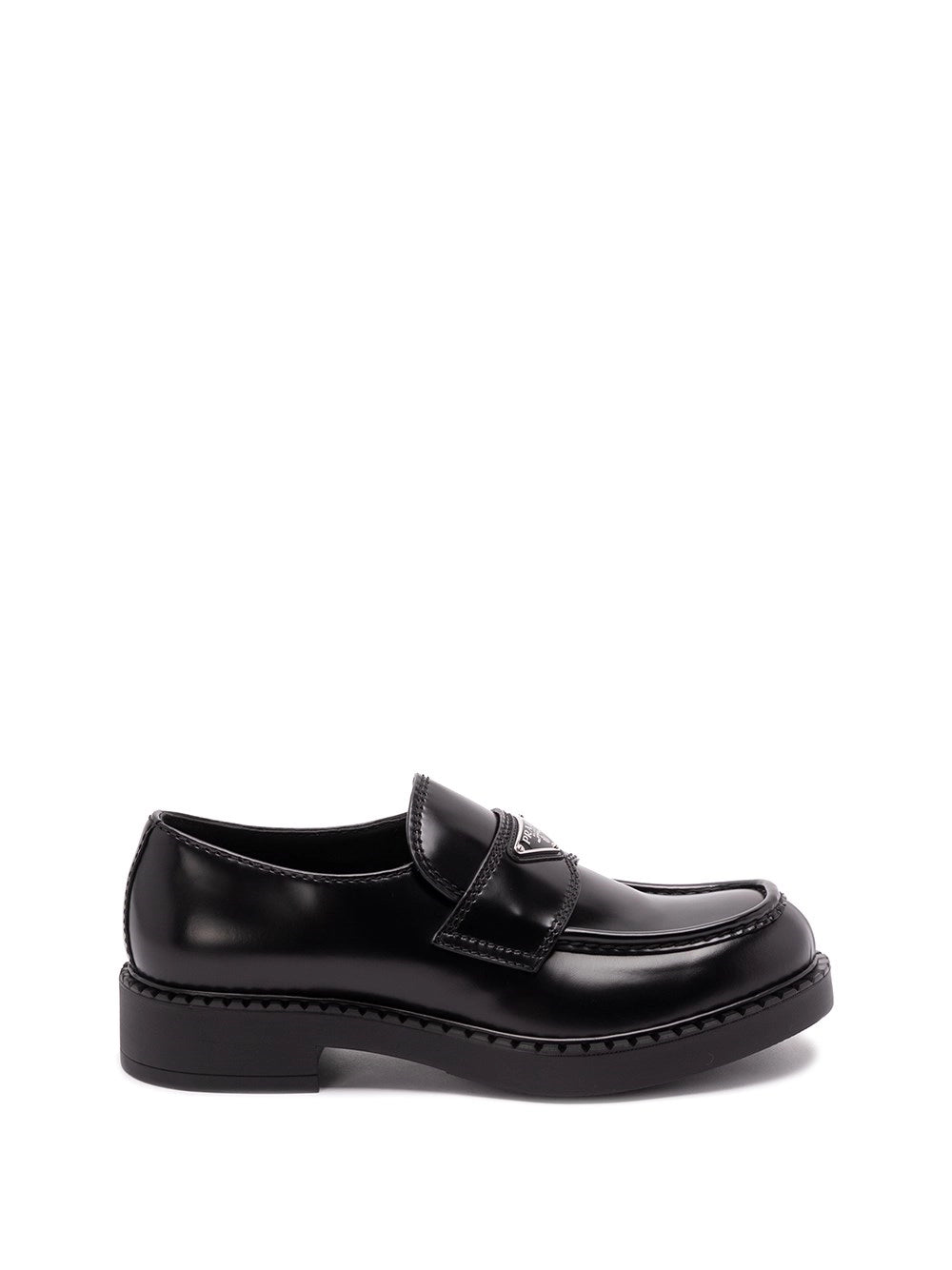 Prada Men Chocolate Brushed Leather Loafers PRADA
