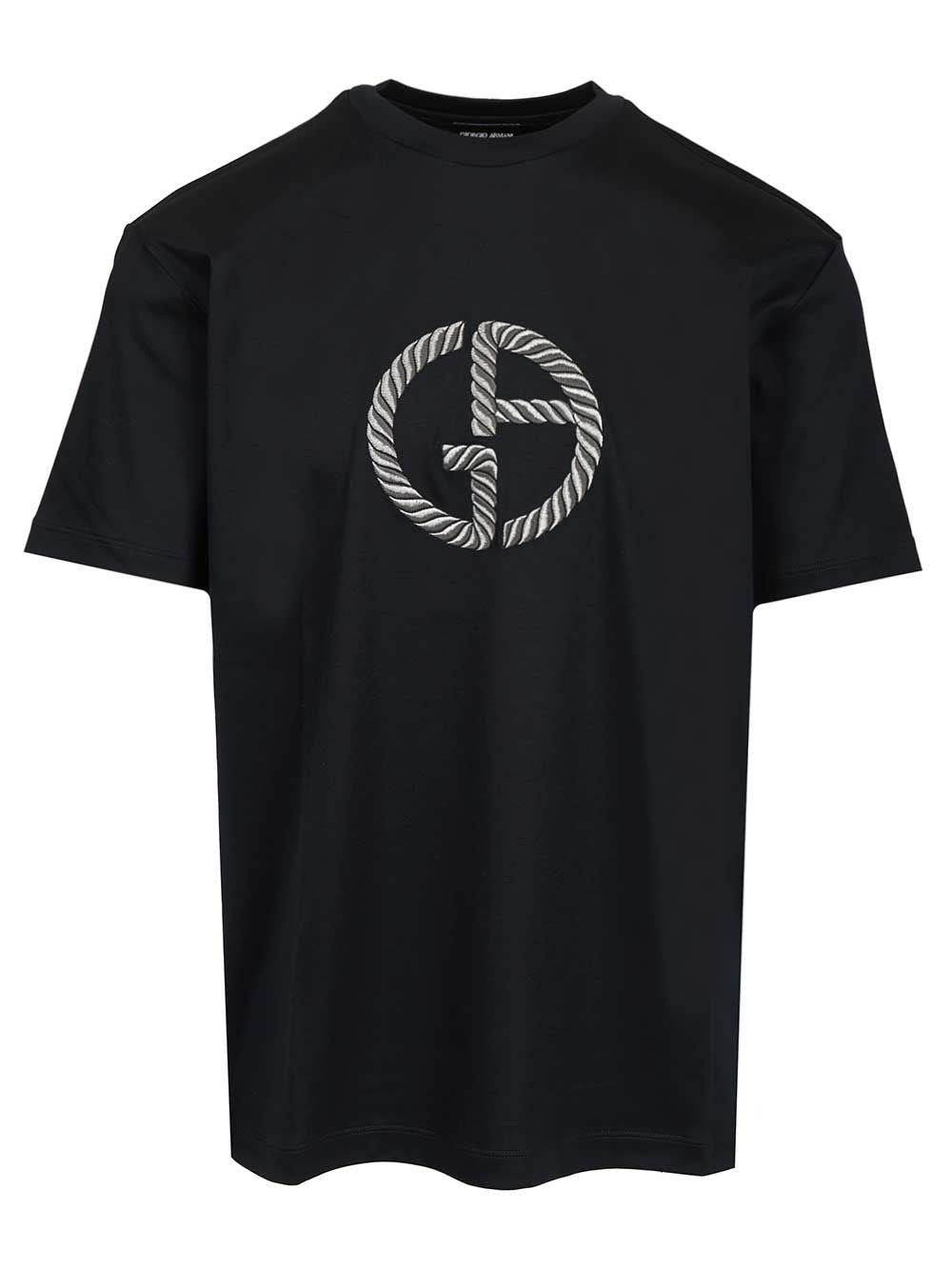 Giorgio Armani Men T-Shirt With Embroidered Logo GIORGIO ARMANI