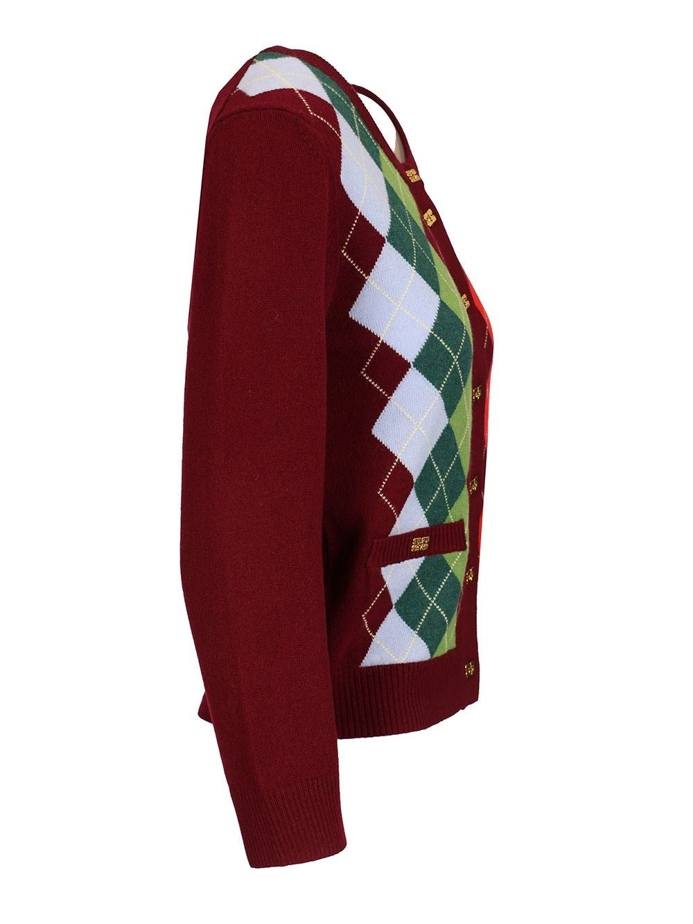 Ganni Women Checked Cardigan GANNI