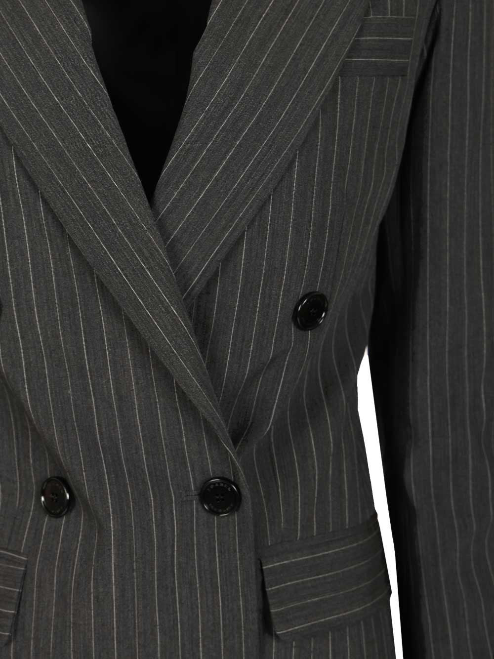 Isabel Marant Women Double-Breasted Pinstriped Blazer