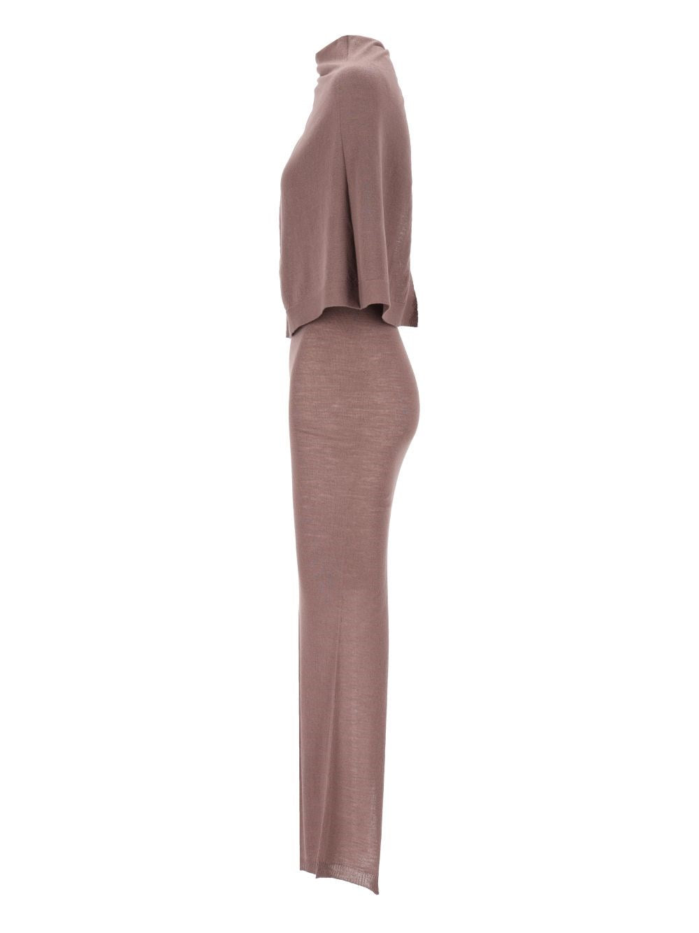 Rick Owens Women Long Knit Dress With Overlay Detail RICK OWENS