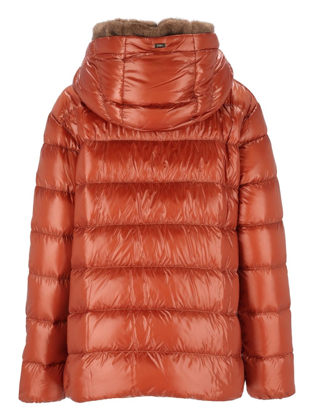 Herno Women Short Puffer Jacket With Faux Fur Lining HERNO