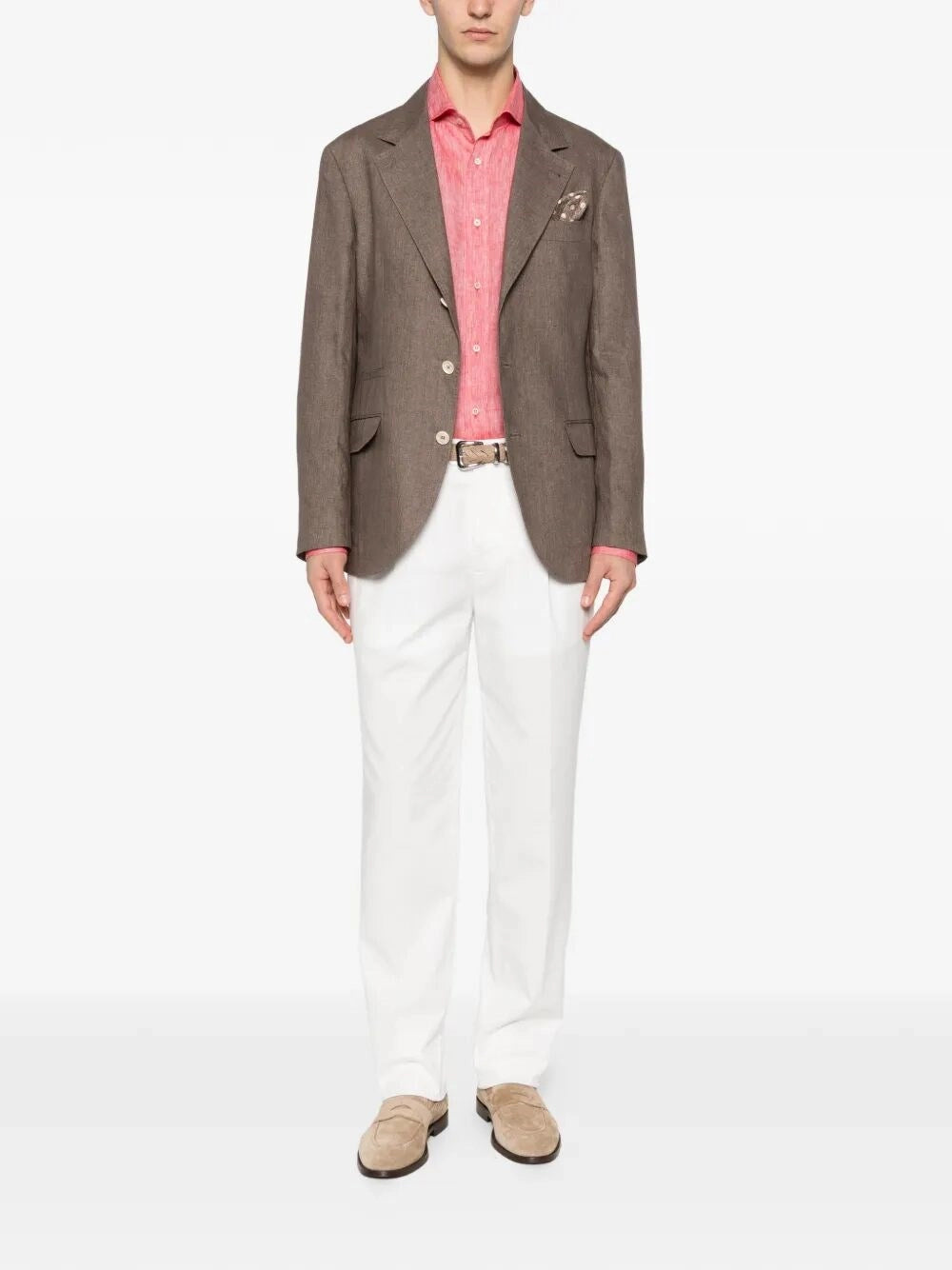 Brunello Cucinelli Men Linen Deconstructed Blazer BRUNELLO CUCINELLI