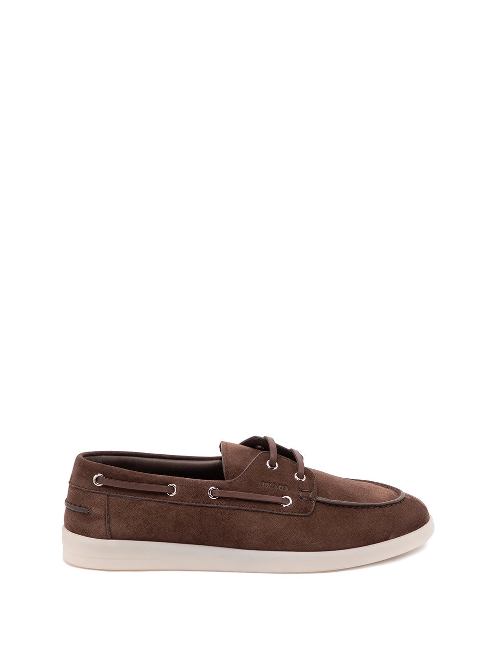 Prada Men Suede Boat Shoes PRADA