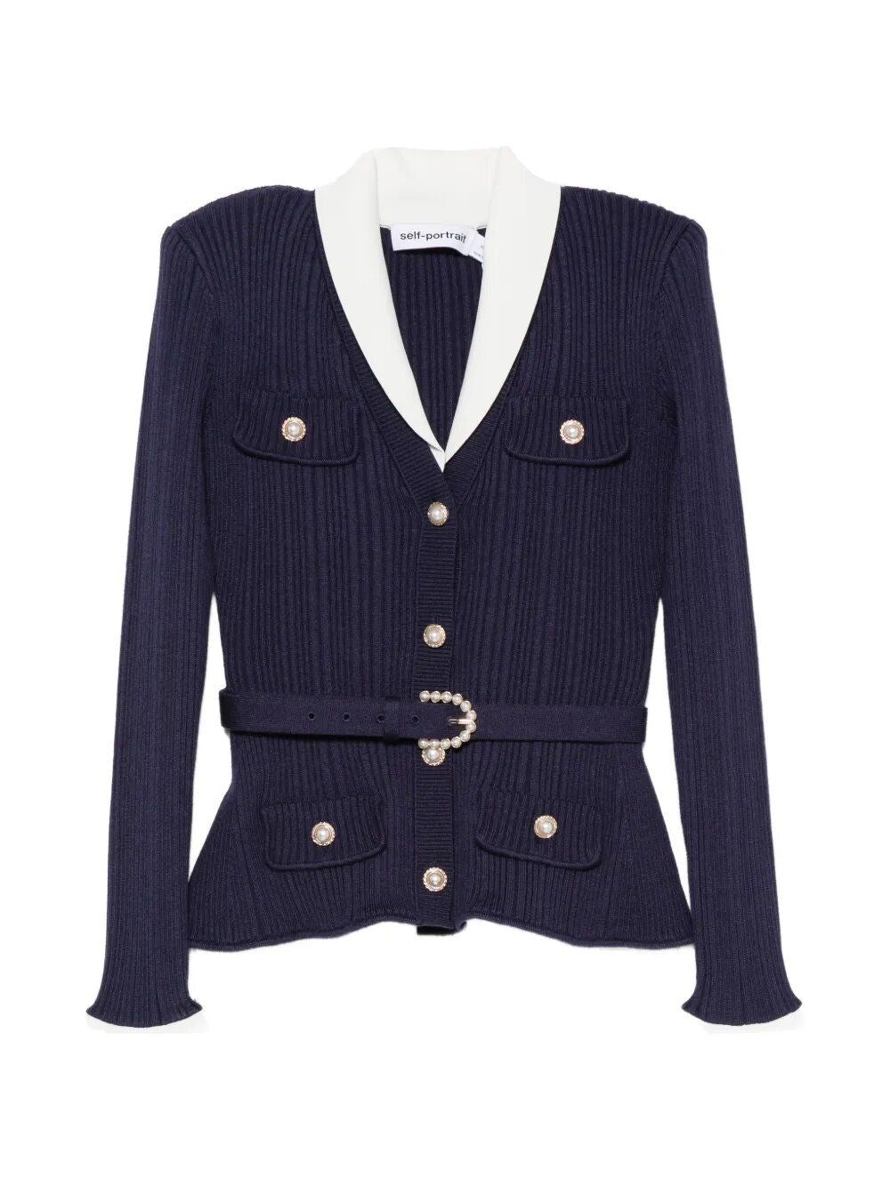 Self-Portrait Women Ribbed Cardigan SELF-PORTRAIT