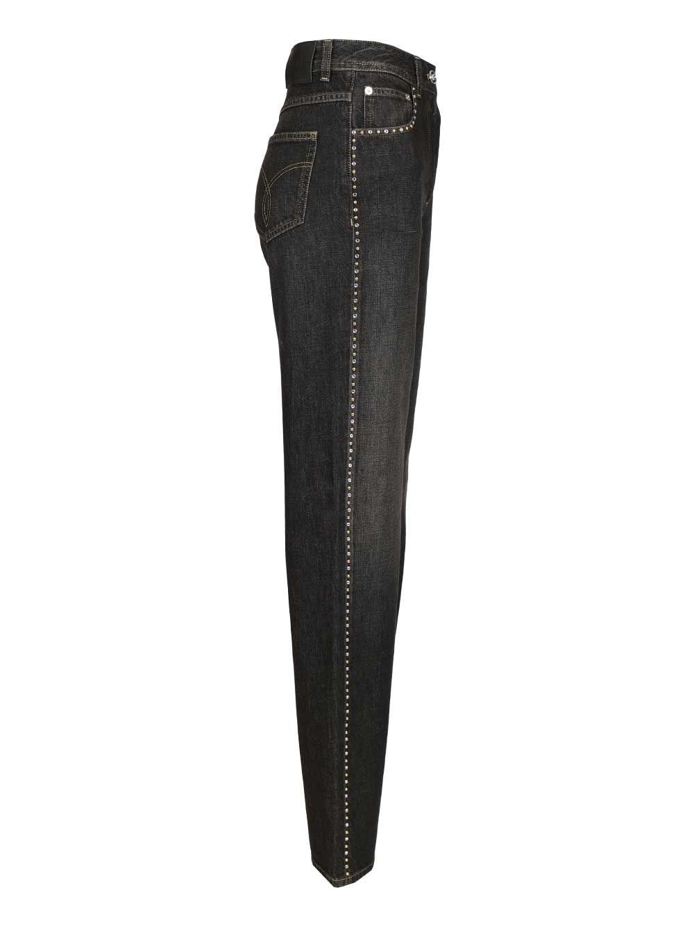Versace Women Regular High-Waisted Decorated Jeans VERSACE