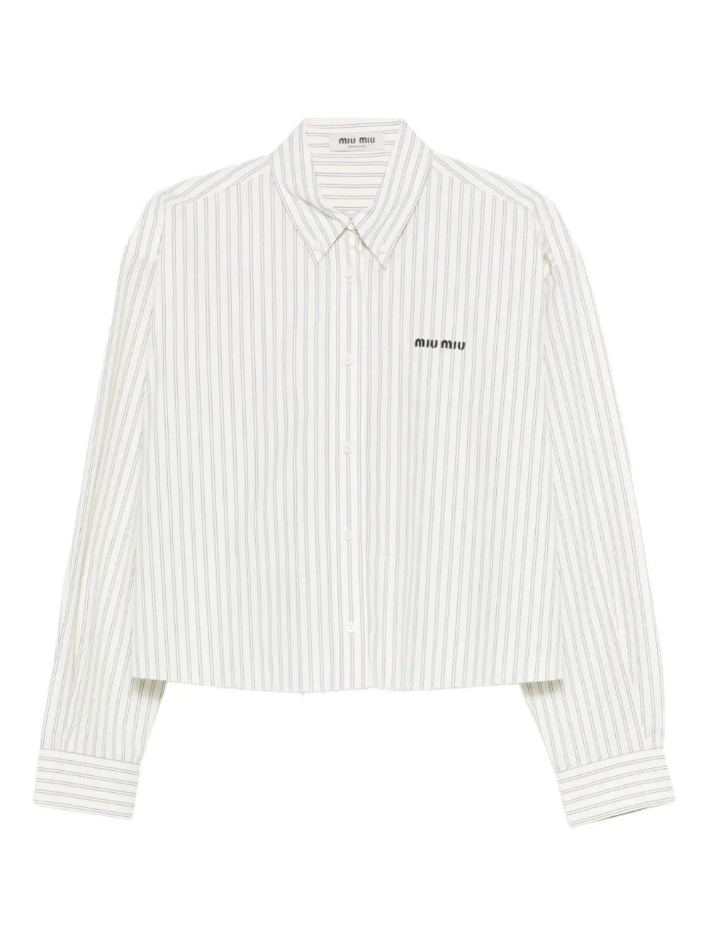 Miu Miu Women Striped Poplin Shirt MIU MIU
