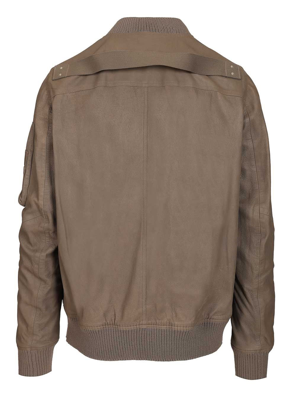 Rick Owens Men Aviator Leather Jacket RICK OWENS