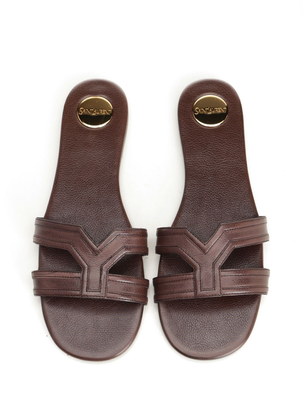 Saint Laurent Women Mabrouka Leather Sandals SAINT LAURENT