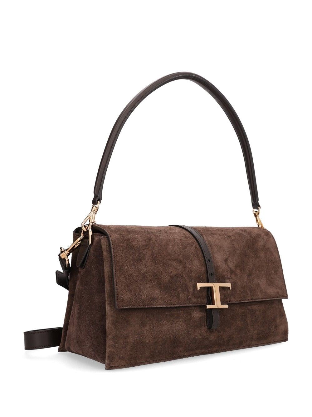 Tod's Women Small “Flap T Timeless” Bag In Suede TOD'S